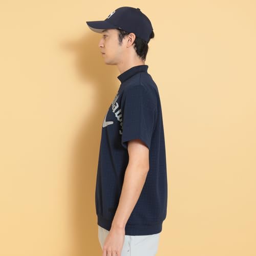 キャロウェイ] メンズ 半袖 モックネックスウェット (ドットプリント